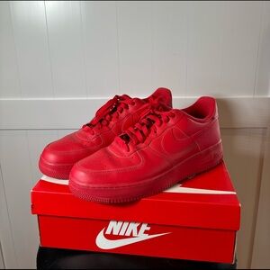 Nike Air Force One All Red. Men’s 12.